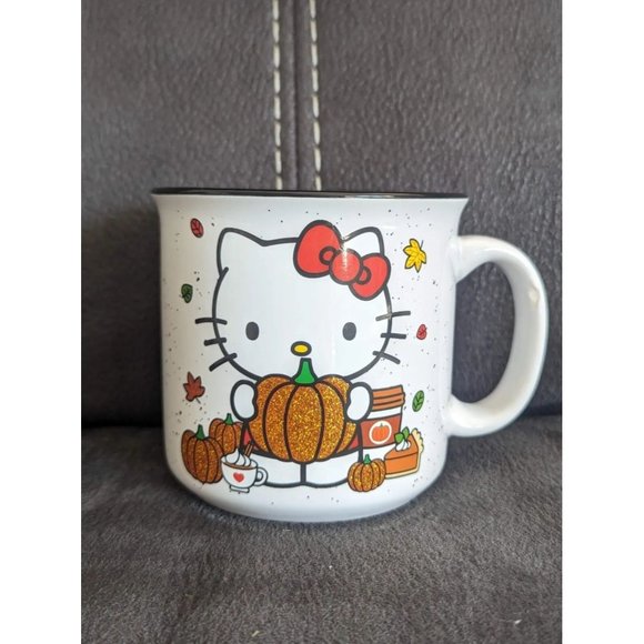 New! Hello Kitty Pumpkin Bling Coffee Mug! - Picture 1 of 2